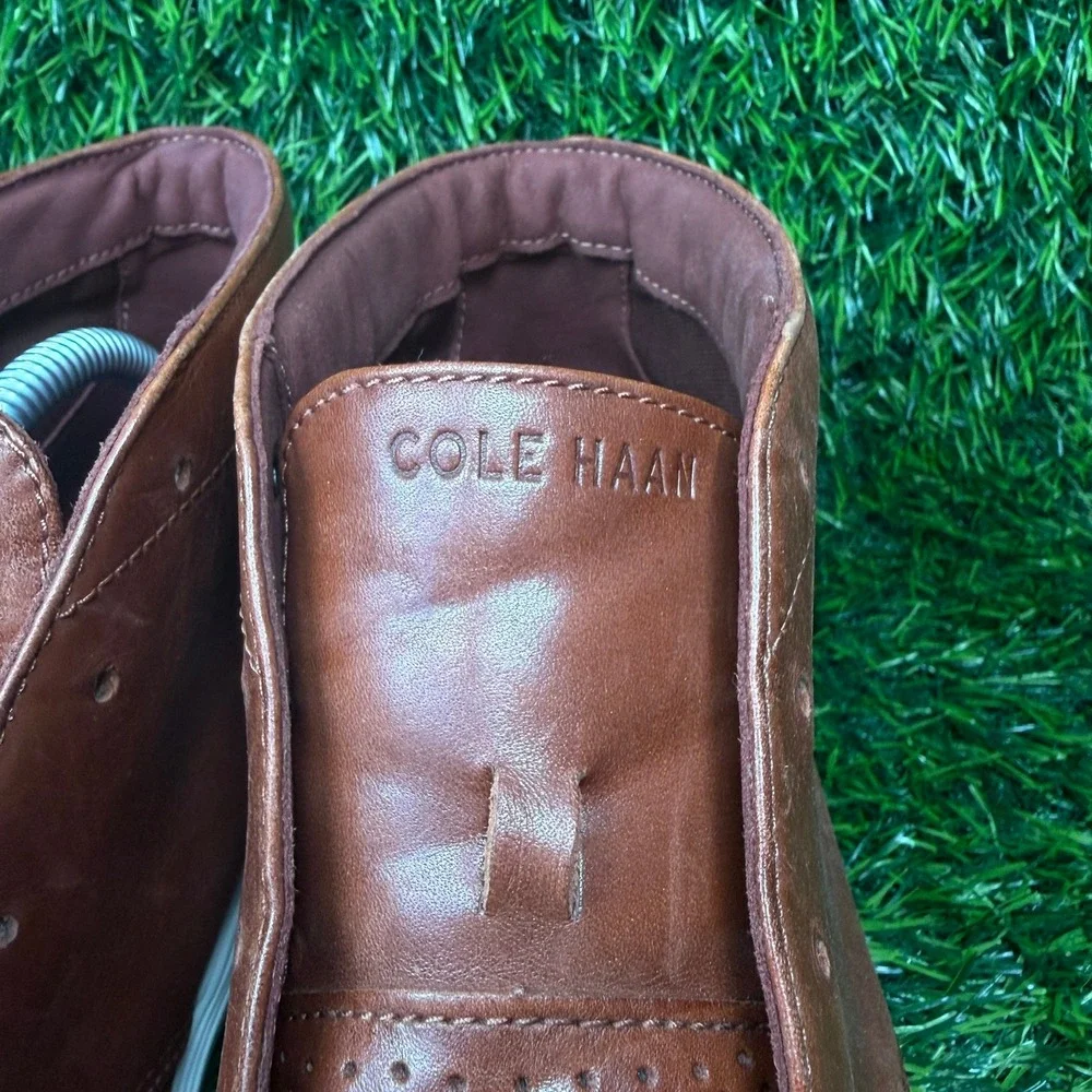 Cole Haan Chukka Boots Mens 11 Brown Leather Grand.OS C29589 Lace Up Mid Top